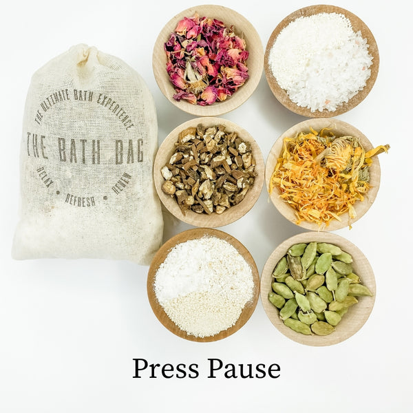 Press Pause Bath Bag